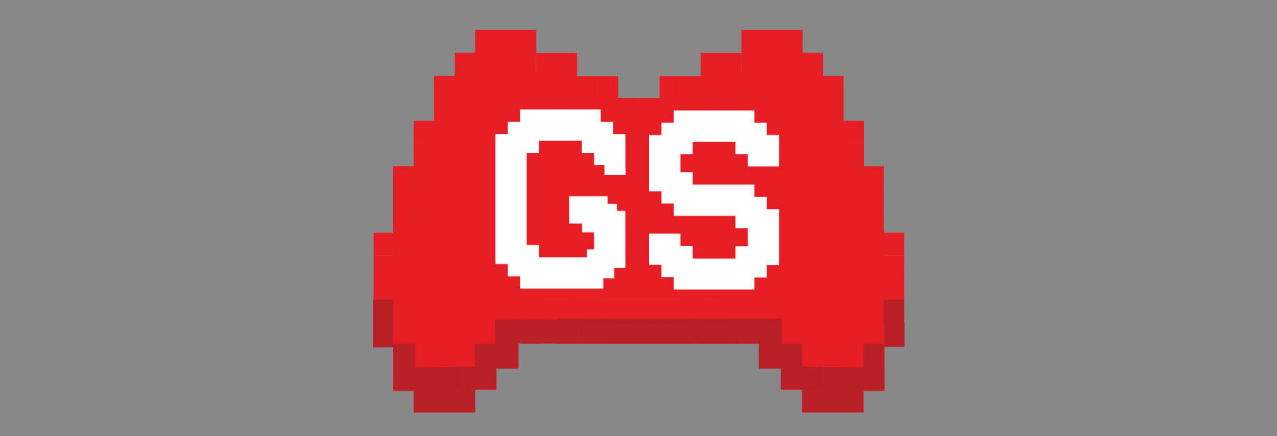 web Re-branded Game Stop logo with the acronym "GS" and a pixelated controller.
