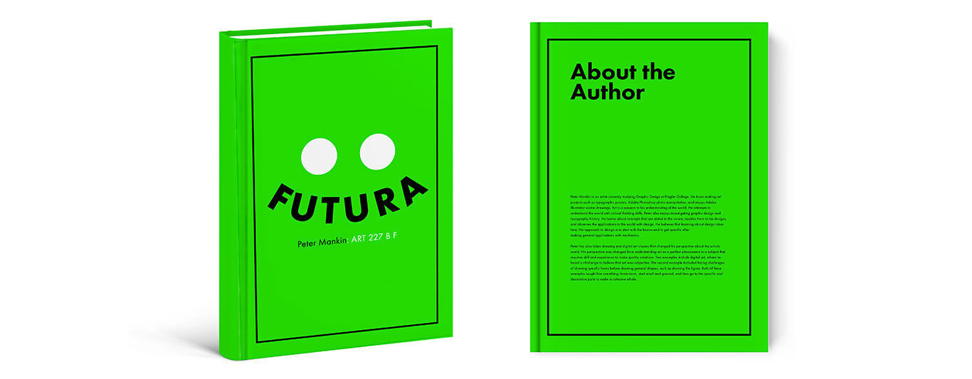 cover Green front and back cover of Futura type specimen book.