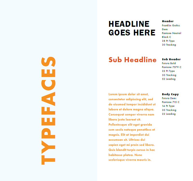 Final Presentation.pdf - Adobe Acrobat Pro (64-bit) 4_21_2025 5_53_46 PM Typeface study showing header, sub-header, and body copy of brand guidelines with specs
