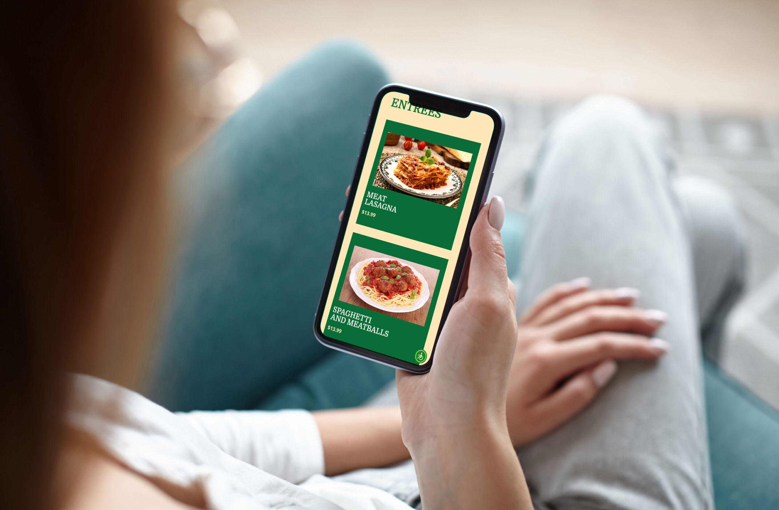 Mock-Up---5 Menu items with pasta and lasagna.
