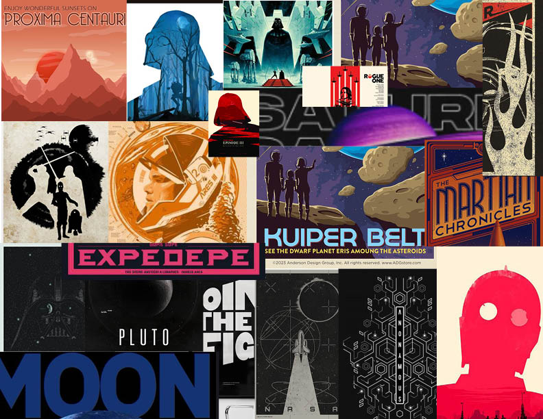 Moodboards P23 Moodboard with different graphic styles created from other artists.